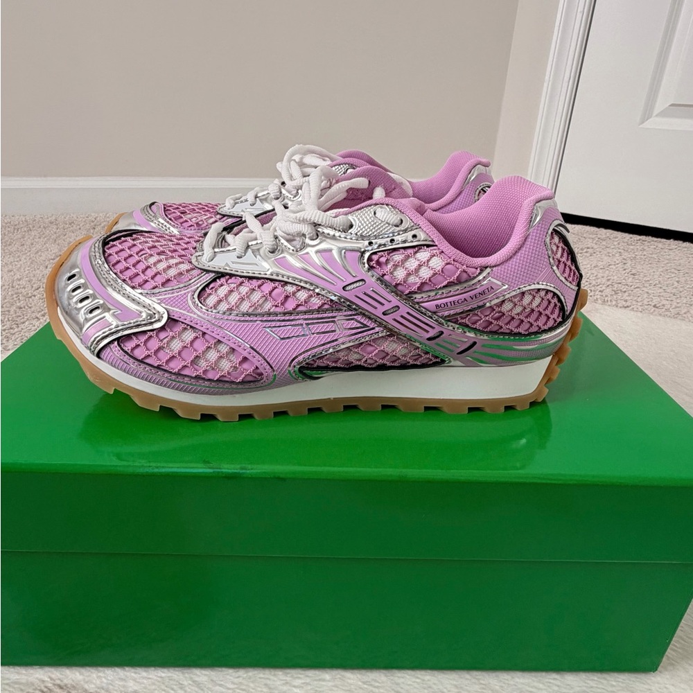 Bottega Veneta Gloss Silver Sneakers